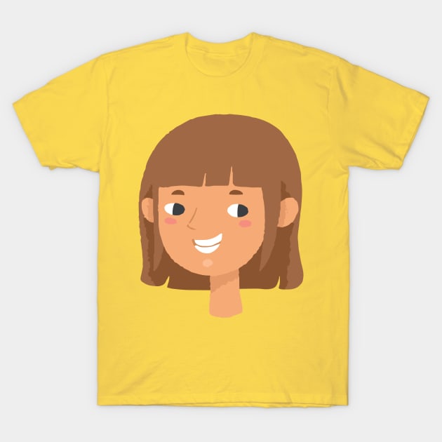 Bob Bangs Girl Avatar T-Shirt by JunkyDotCom